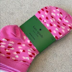 Kate Spade Pink Heart Socks (3 pair bundle)